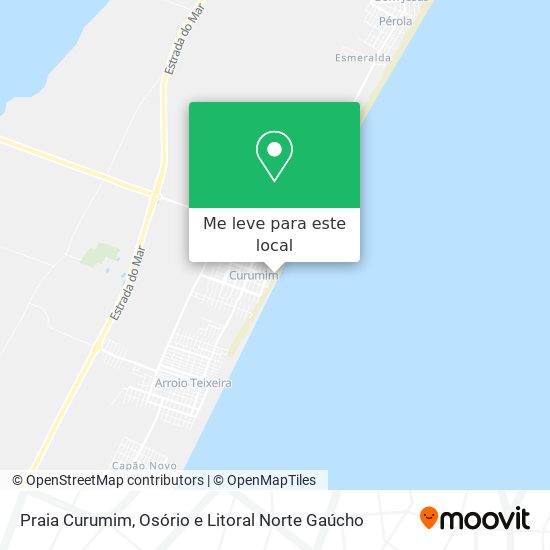 Praia Curumim mapa