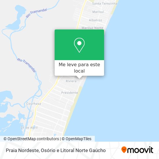 Praia Nordeste mapa