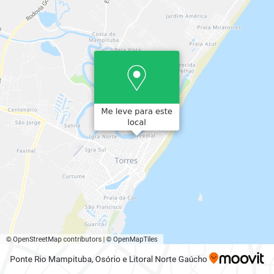 Ponte Rio Mampituba mapa