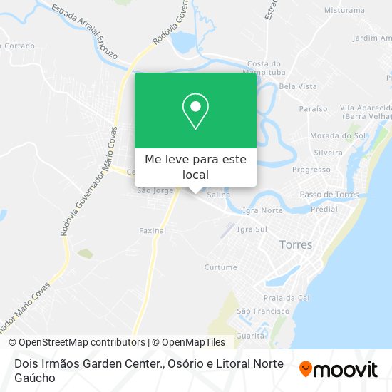 Dois Irmãos Garden Center. mapa
