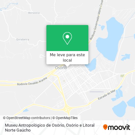 Museu Antropológico de Osório mapa
