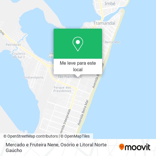 Mercado e Fruteira Nene mapa