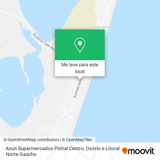 Asun Supermercados Pinhal Centro mapa