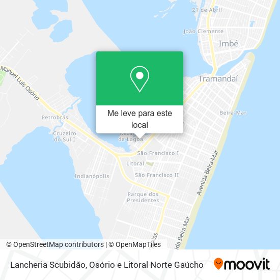 Lancheria Scubidão mapa