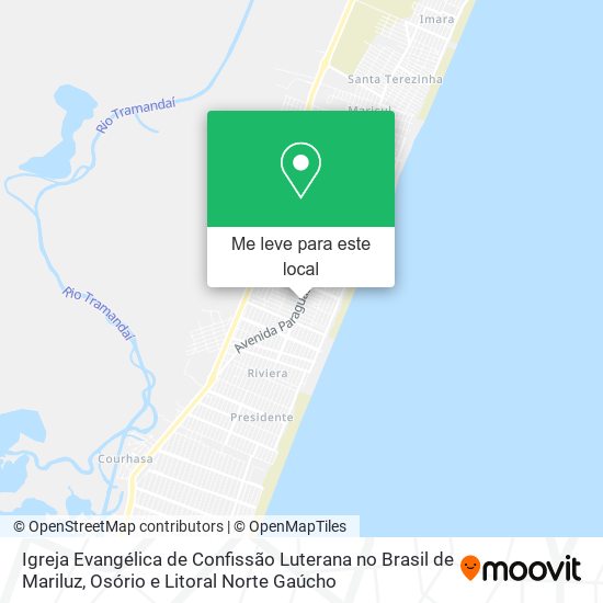 Igreja Evangélica de Confissão Luterana no Brasil de Mariluz mapa