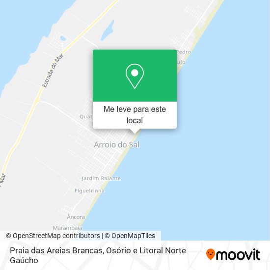 Praia das Areias Brancas mapa