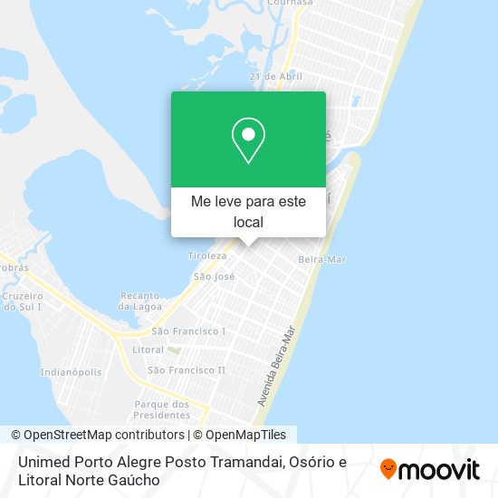 Unimed Porto Alegre Posto Tramandai mapa
