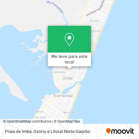 Praia de Imbé mapa