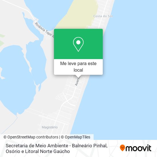Secretaria de Meio Ambiente - Balneário Pinhal mapa