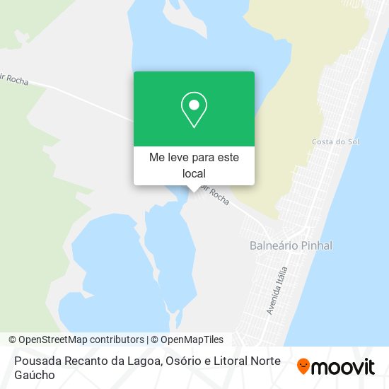Pousada Recanto da Lagoa mapa