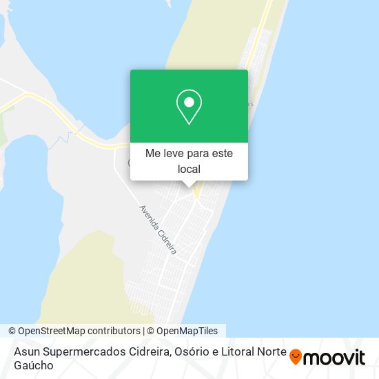 Asun Supermercados Cidreira mapa