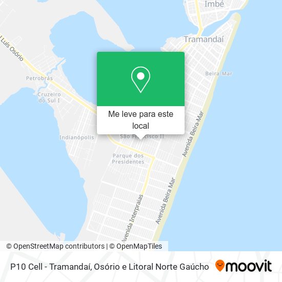 P10 Cell - Tramandaí mapa