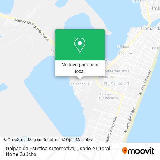Galpão da Estética Automotiva mapa