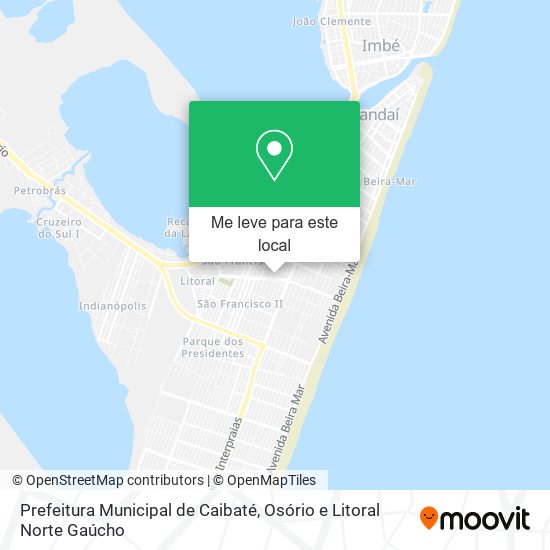 Prefeitura Municipal de Caibaté mapa