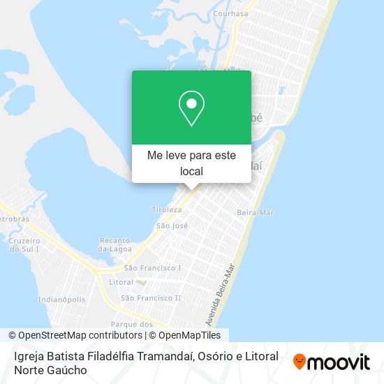 Igreja Batista Filadélfia Tramandaí mapa