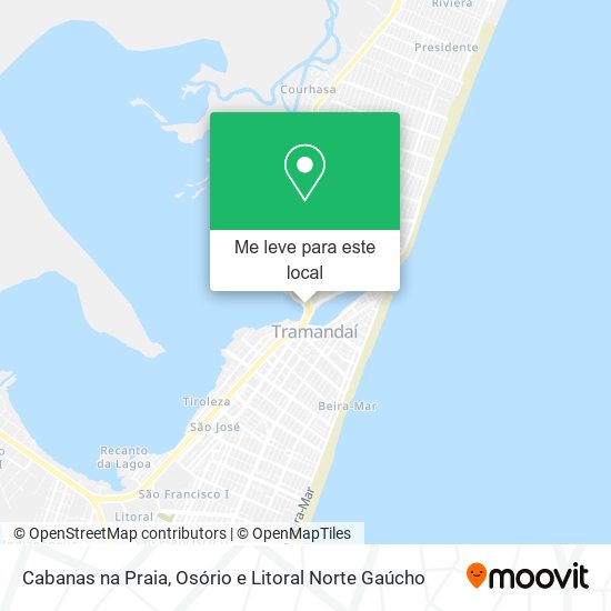 Cabanas na Praia mapa