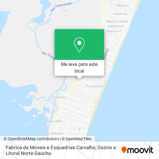 Fabrica de Moveis e Esquadrias Carvalho mapa