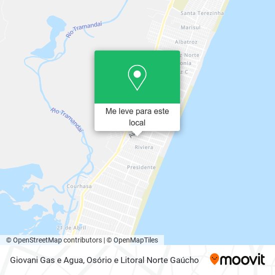 Giovani Gas e Agua mapa