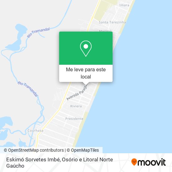 Eskimó Sorvetes Imbé mapa