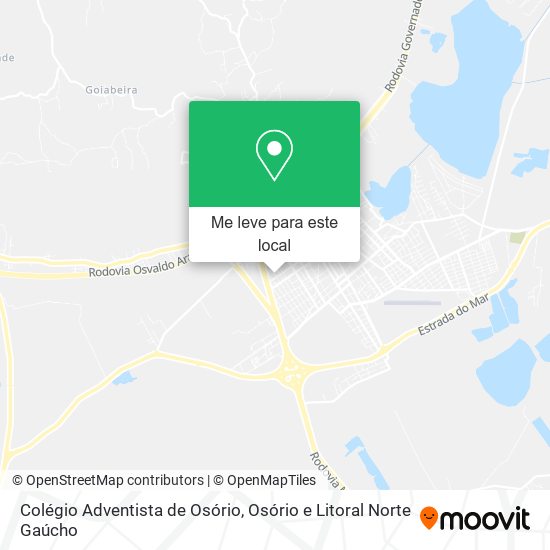 Colégio Adventista de Osório mapa