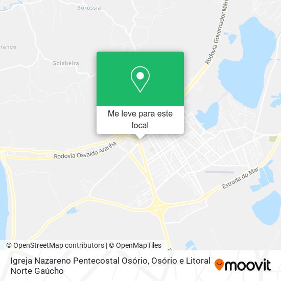 Igreja Nazareno Pentecostal Osório mapa