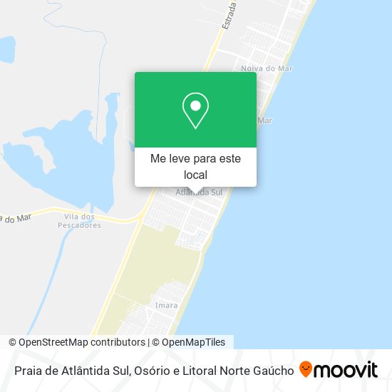 Praia de Atlântida Sul mapa