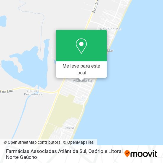 Farmácias Associadas Atlântida Sul mapa