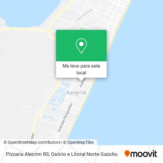 Pizzaria Alecrim RS mapa