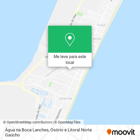 Água na Boca Lanches mapa
