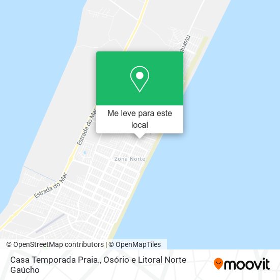 Casa Temporada Praia. mapa