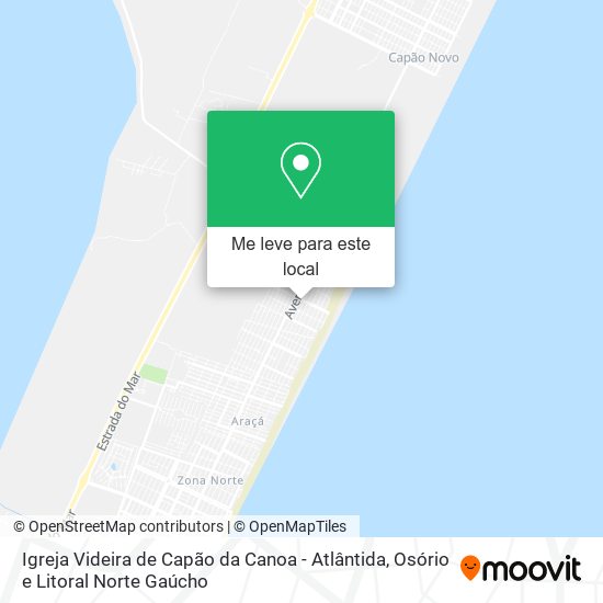 Igreja Videira de Capão da Canoa - Atlântida mapa