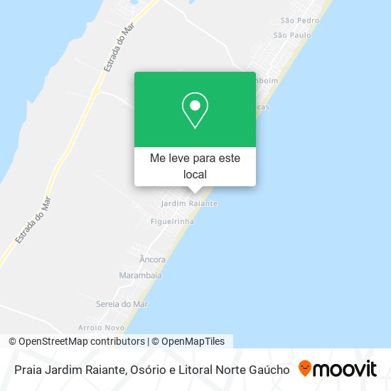 Praia Jardim Raiante mapa