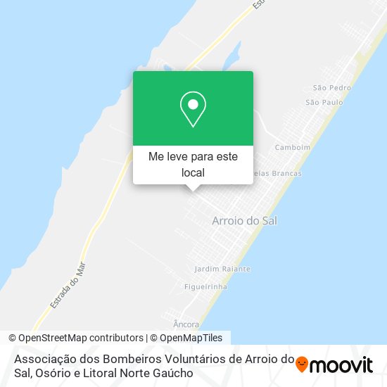 Associação dos Bombeiros Voluntários de Arroio do Sal mapa