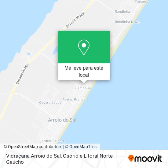 Vidraçaria Arroio do Sal mapa