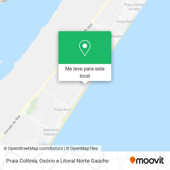 Praia Colônia mapa