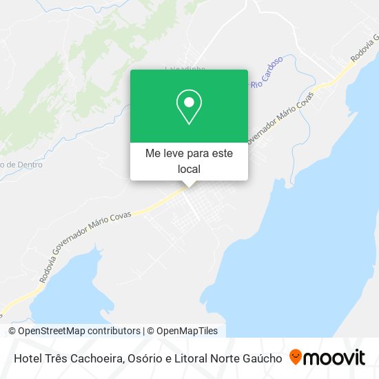 Hotel Três Cachoeira mapa