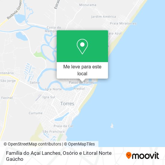 Família do Açaí Lanches mapa