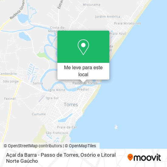 Açaí da Barra - Passo de Torres mapa