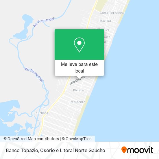 Banco Topázio mapa
