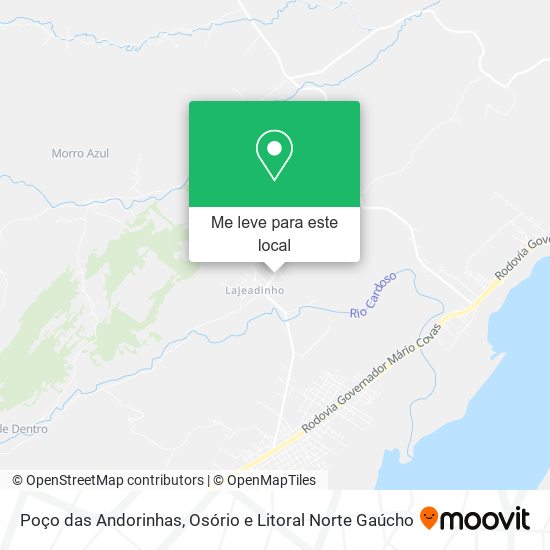 Poço das Andorinhas mapa