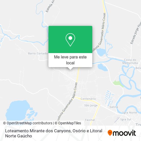 Loteamento Mirante dos Canyons mapa