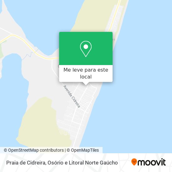 Praia de Cidreira mapa