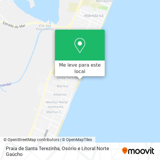 Praia de Santa Terezinha mapa