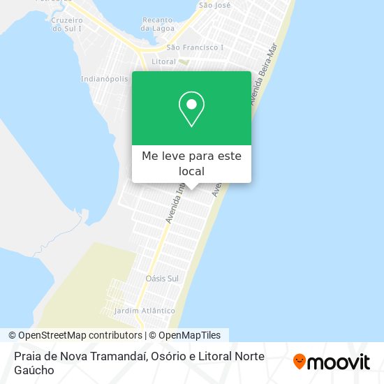 Praia de Nova Tramandaí mapa