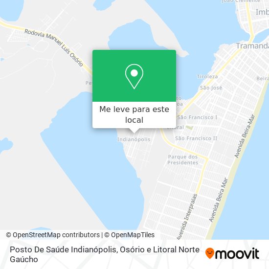 Posto De Saúde Indianópolis mapa