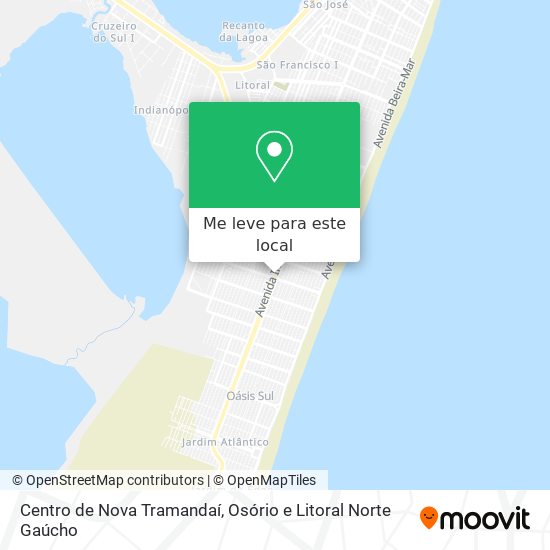 Centro de Nova Tramandaí mapa