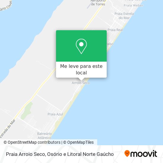 Praia Arroio Seco mapa