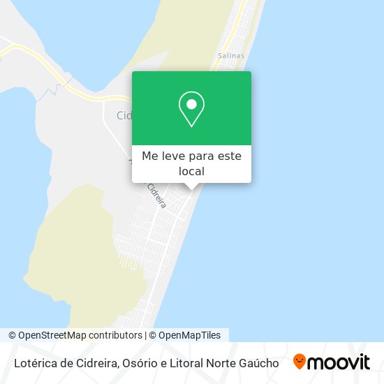 Lotérica de Cidreira mapa