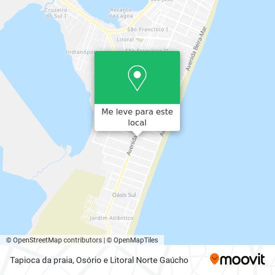 Tapioca da praia mapa