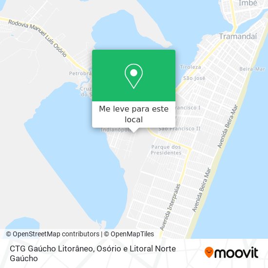 CTG Gaúcho Litorâneo mapa